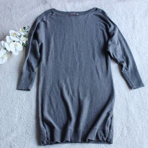 Banana Republic Gray Sweater Dress Side Zip Size L